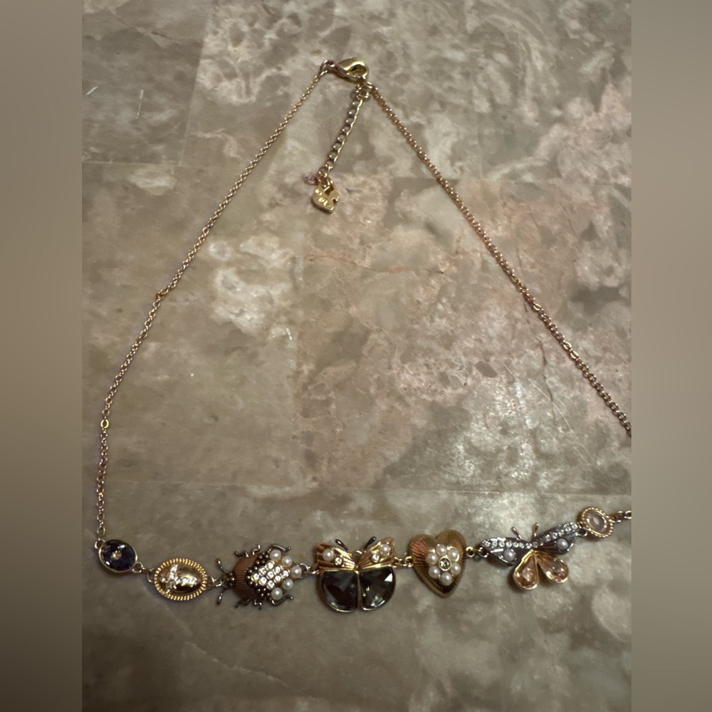 Swarovski Gold and Silver Charm Necklace